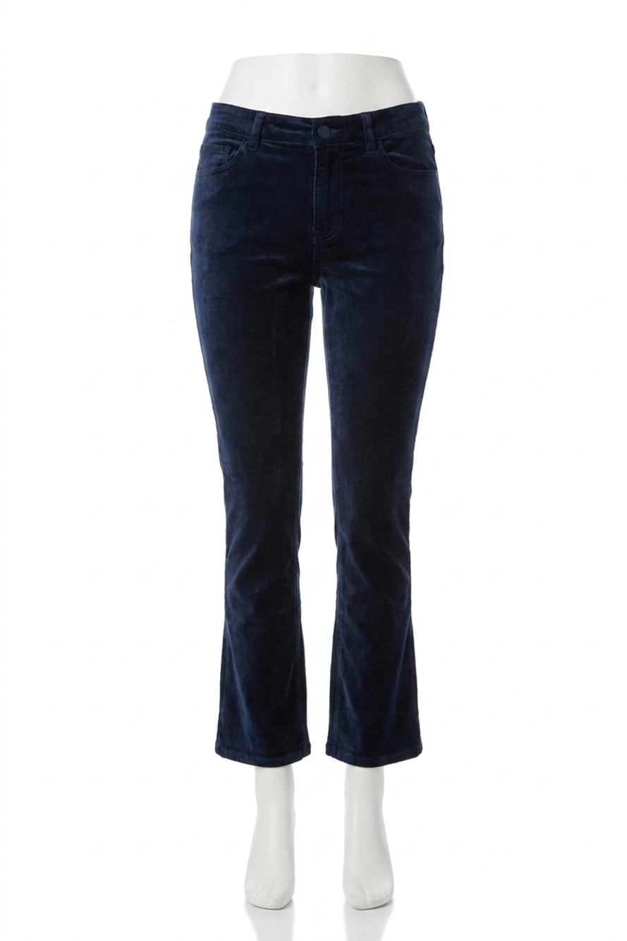 NEW PAIGE cindy velvet trousers in deep navy
